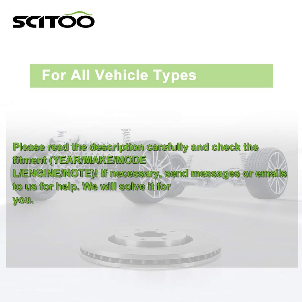 Scitoo Rear Brake Rotors 2Pcs Drilled Slotted Brakes Kit Fit For 2003-2009 For
