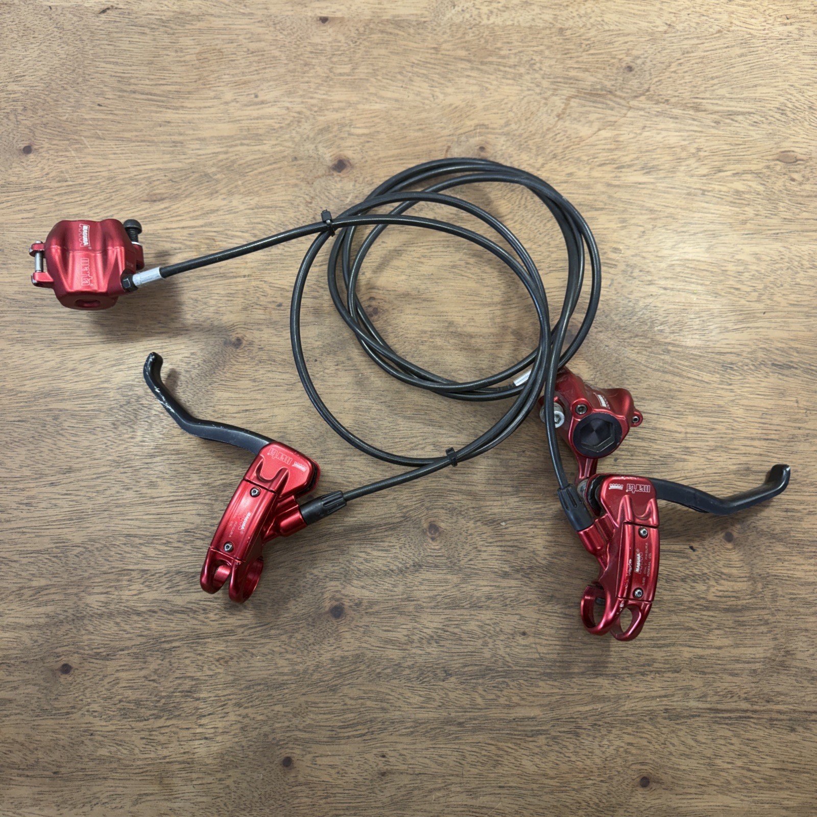 Magura Marta Hydraulic Disc Brakes Calipers Levers Red