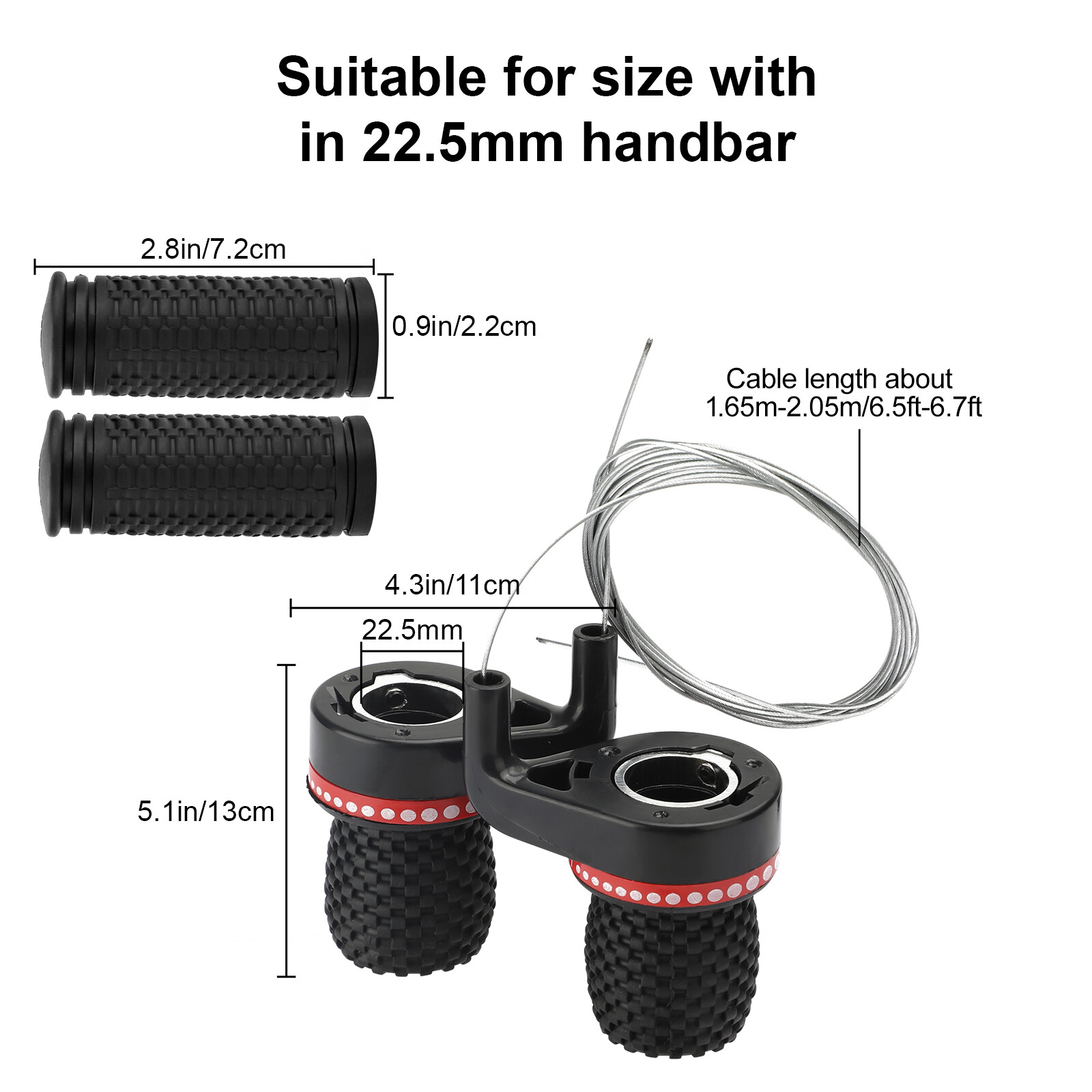 Bicycle Shift Levers Mountain Bike Handlebar Twist Grip Handle Gear Shifter Set