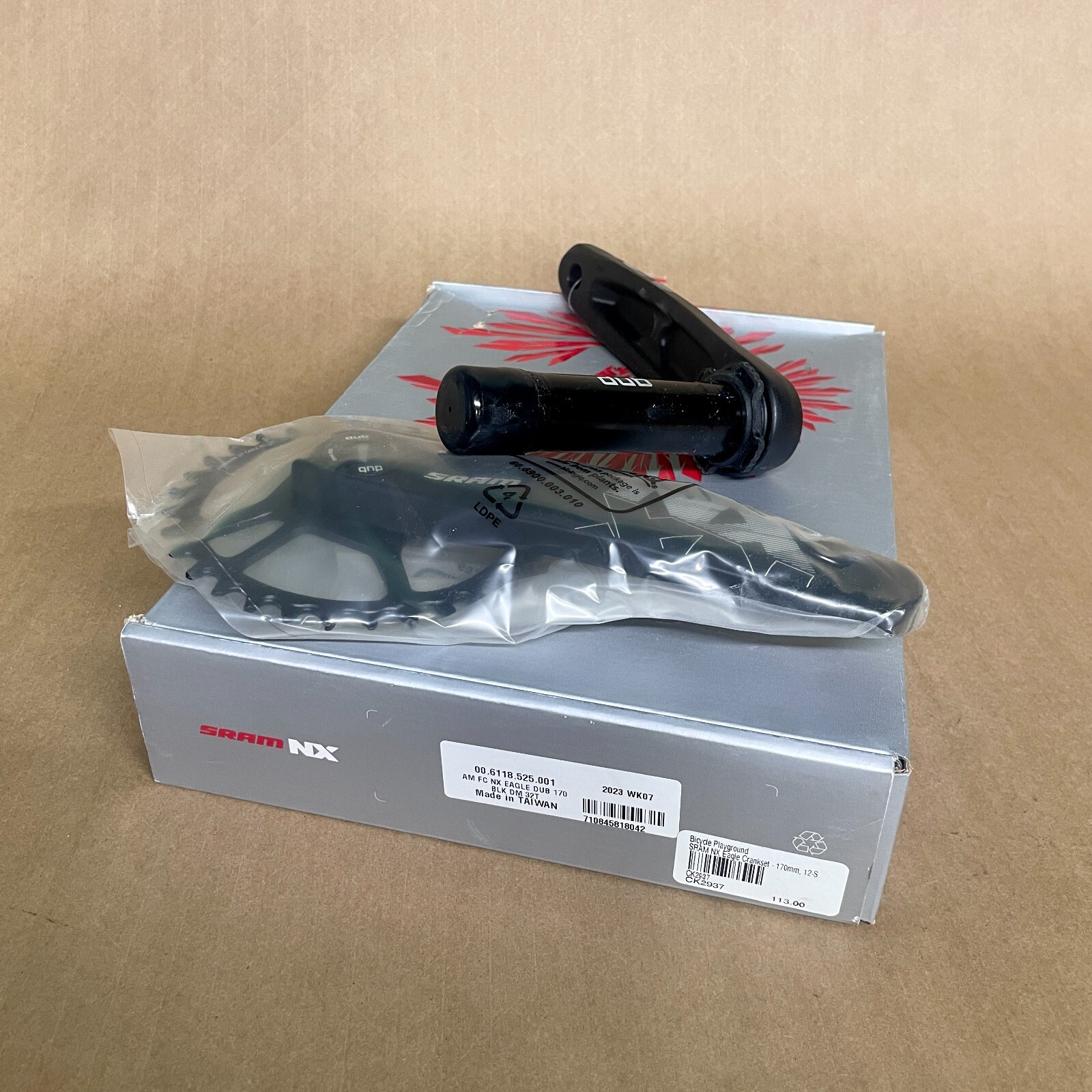 SRAM NX Eagle Crankset – 170mm, 12-Speed, 32t, Direct Mount, DUB Spindle, Black