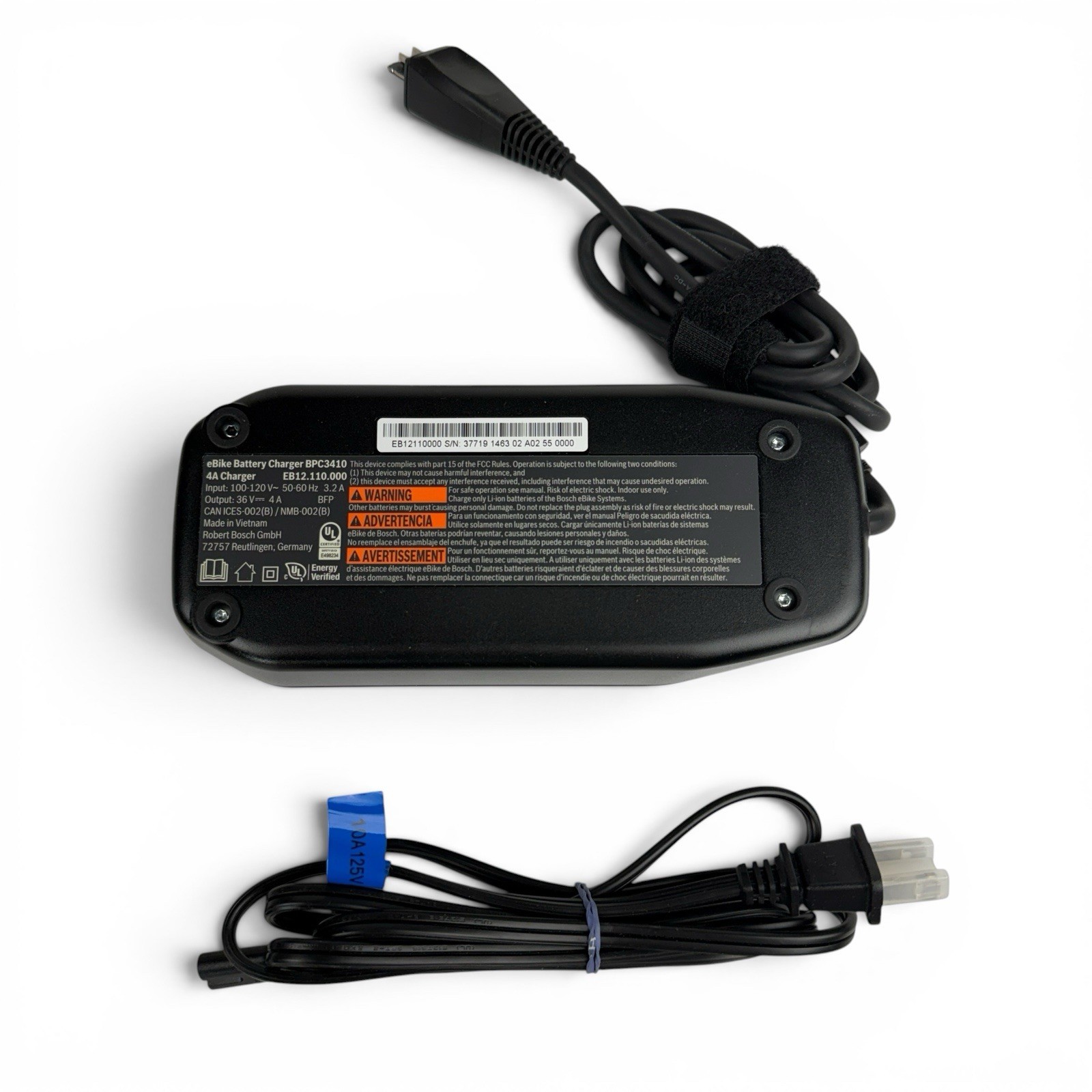 Bosch 4A Charger 100-120 V BPC3410 with 4 Pin Plug 36V EB12.110.000