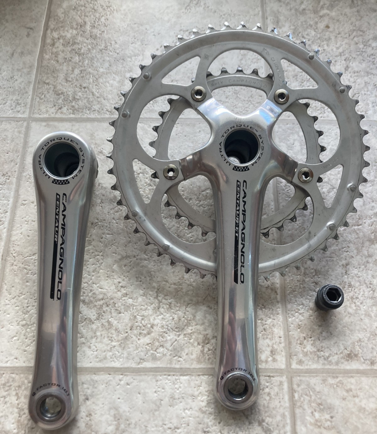 Campagnolo Centaur Crankset 10 Speed Ultra Torque, 50/34, 175mm w/ Italian BB
