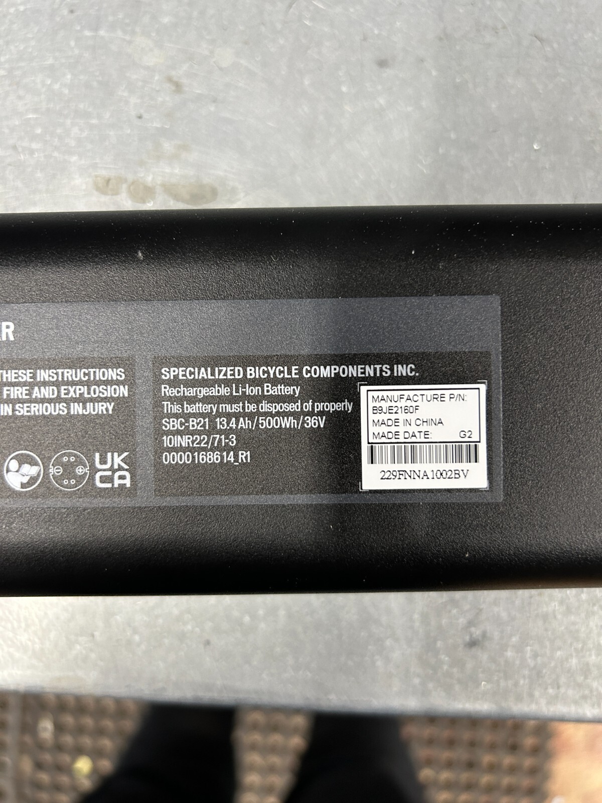 Specialized Levo Gen 3 500wh M3 battery with Hinged Door