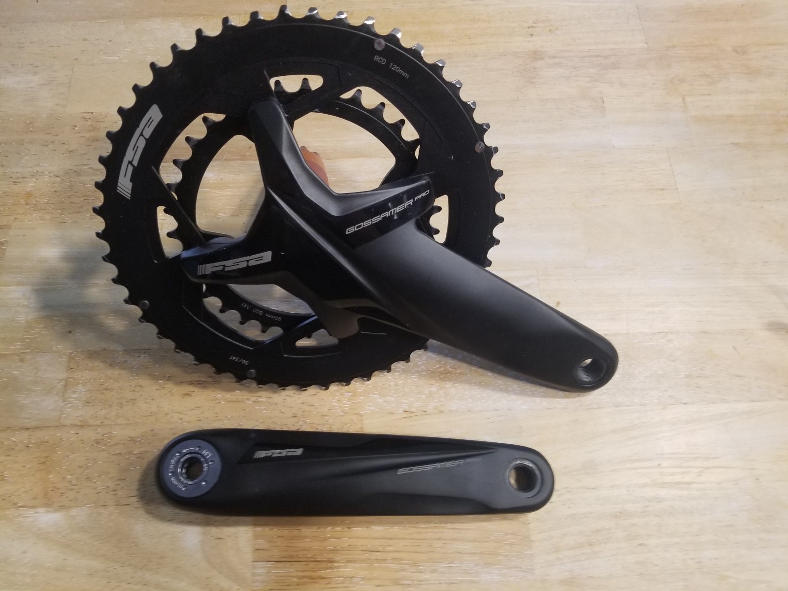 FSA Gossamer PRO 10/11 Speed Double Crankset BB386EVO 50 /34 172.5mm bb386 Evo