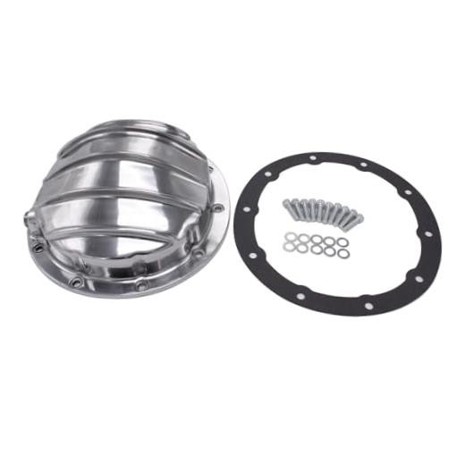 1 Set Polished Silver Rear Aluminum Nodular Iron GM Differential Cover 10