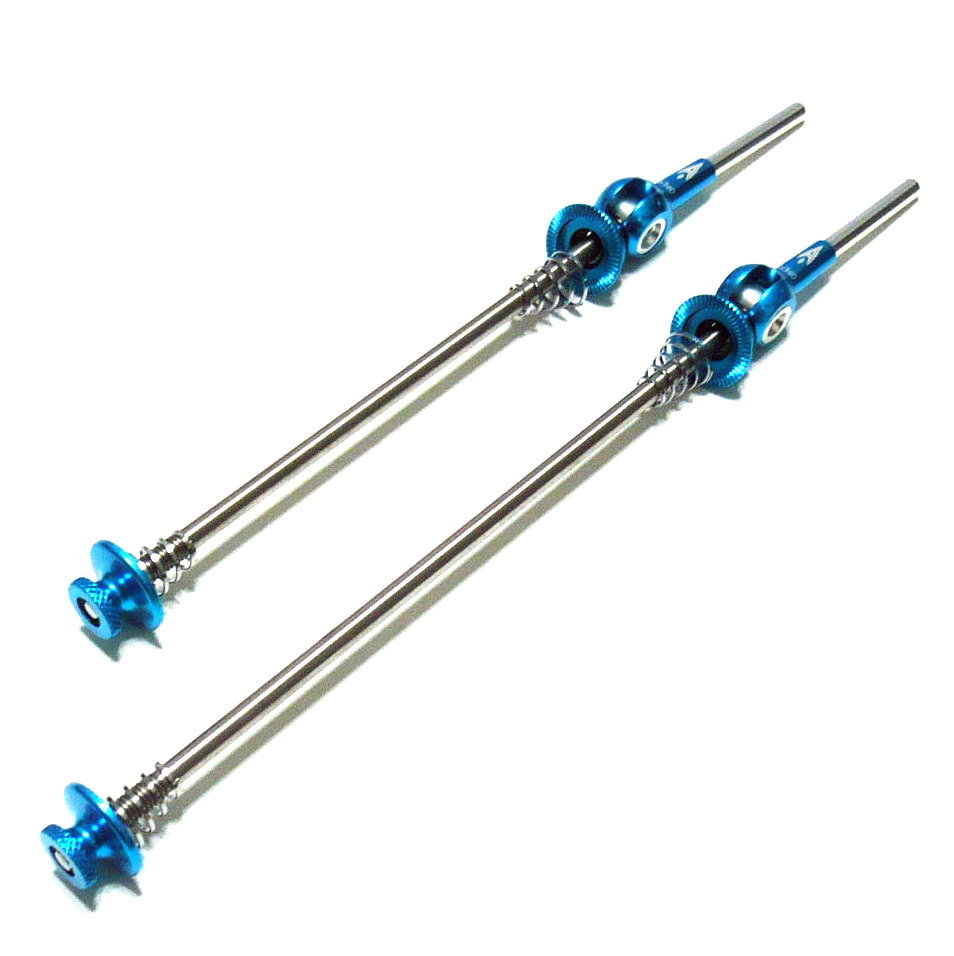 gobike88 AEROZINE XQ-2.0 Titanium Axle ROAD Skewers, 40g/pair, Blue, L59