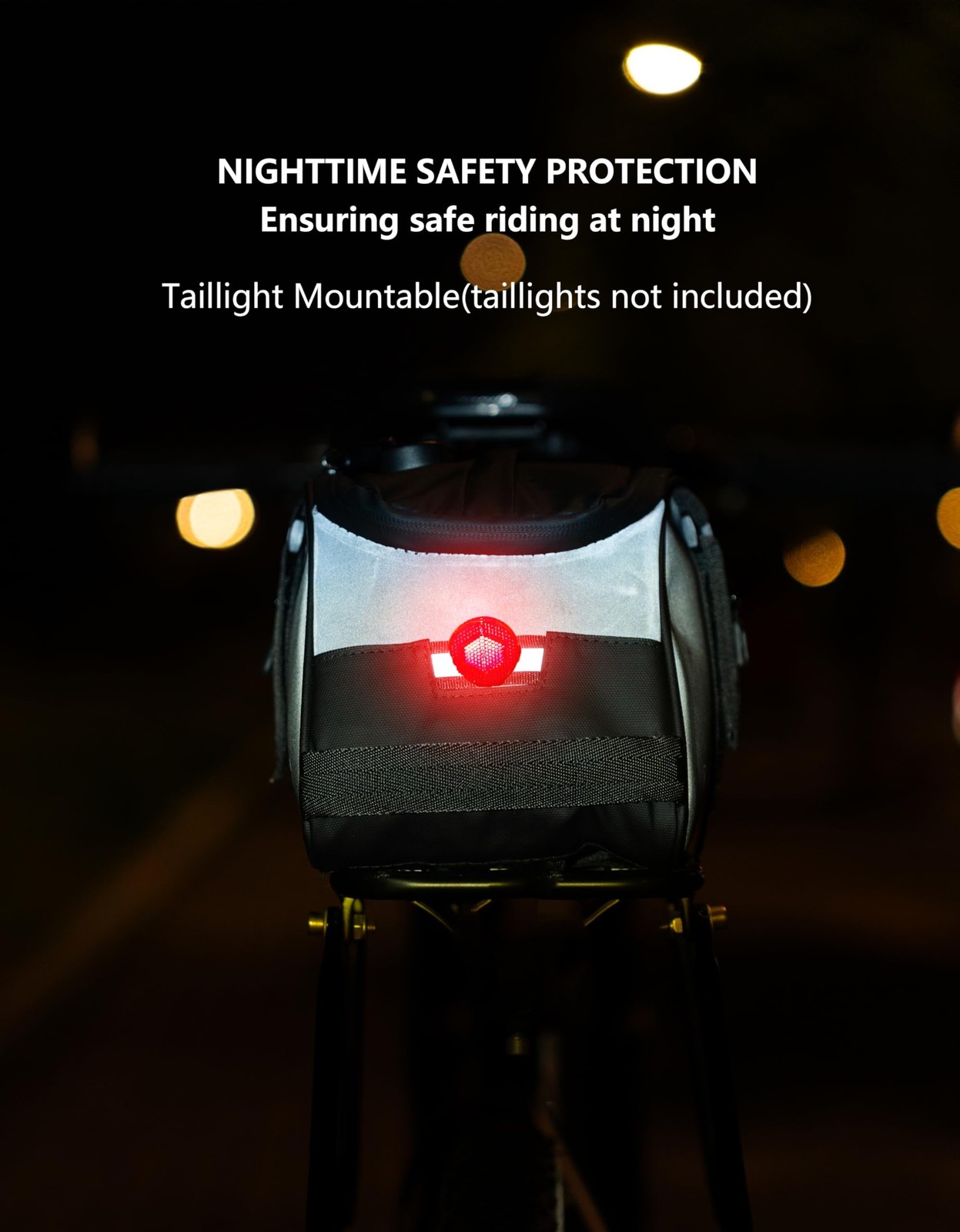 Bike Rack Bag, Reflective Waterproof Bike Bags for Bicycles Rear Rack, 8L Bik…