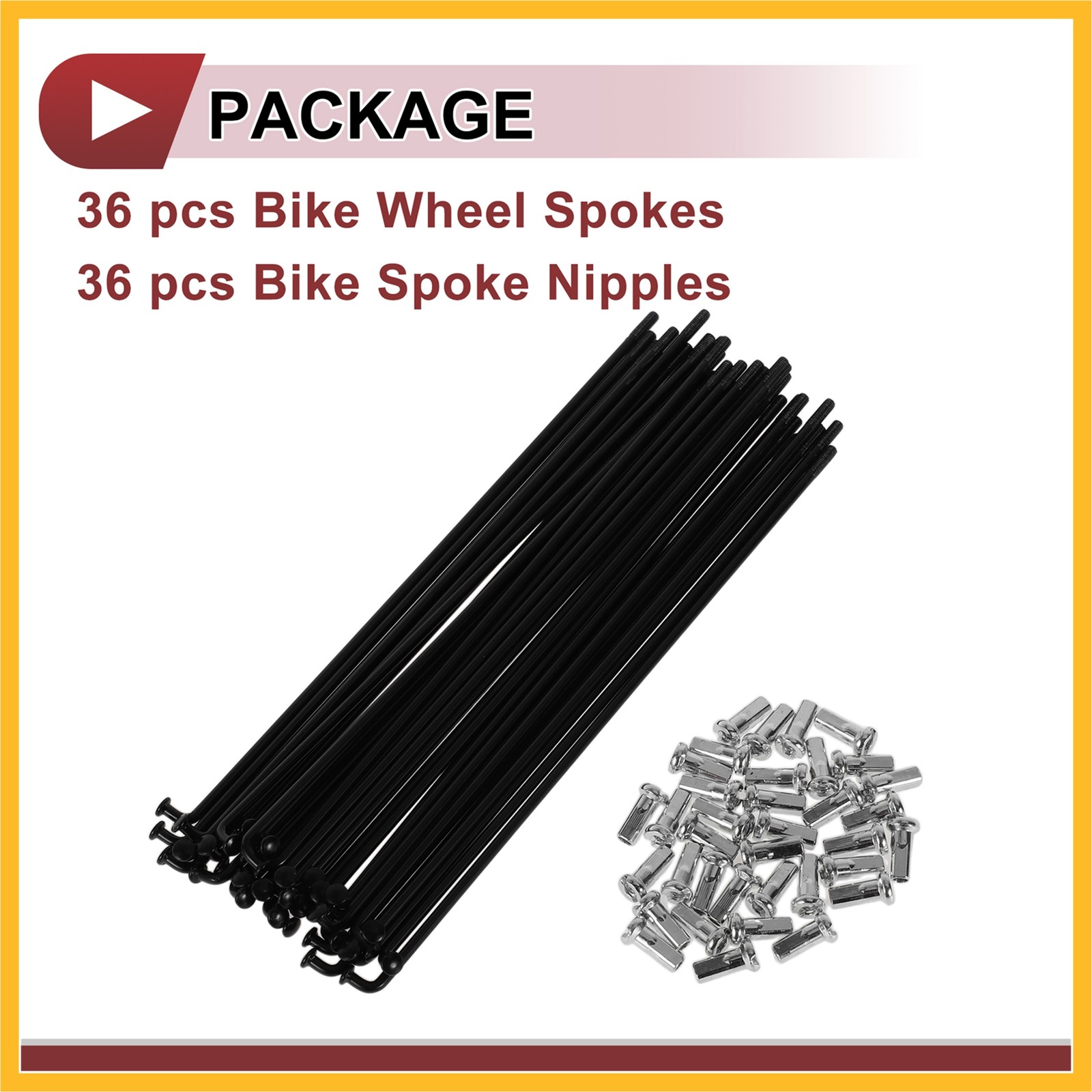 36 Set 12G Bicycle Spokes 159mm Bike Wheel Spokes 45 Steel