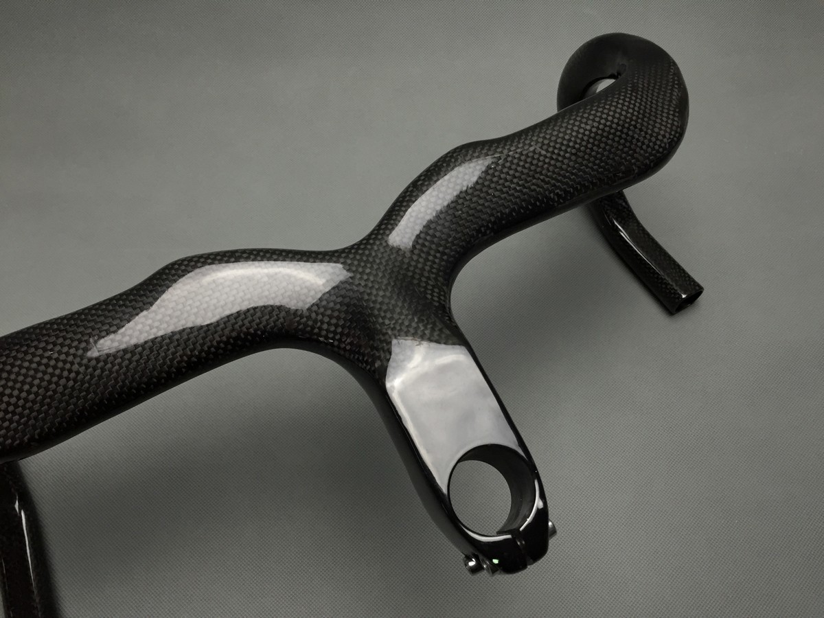 400/420/440mm Cycling Integrated Handlebar Stem Carbon Fiber Road Bike Drop Bar