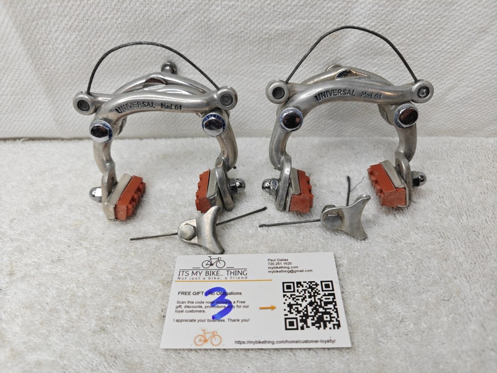 Universal Mod 61 Centerpull Brake Calipers Set F+R | Complete | 1960s Olmo