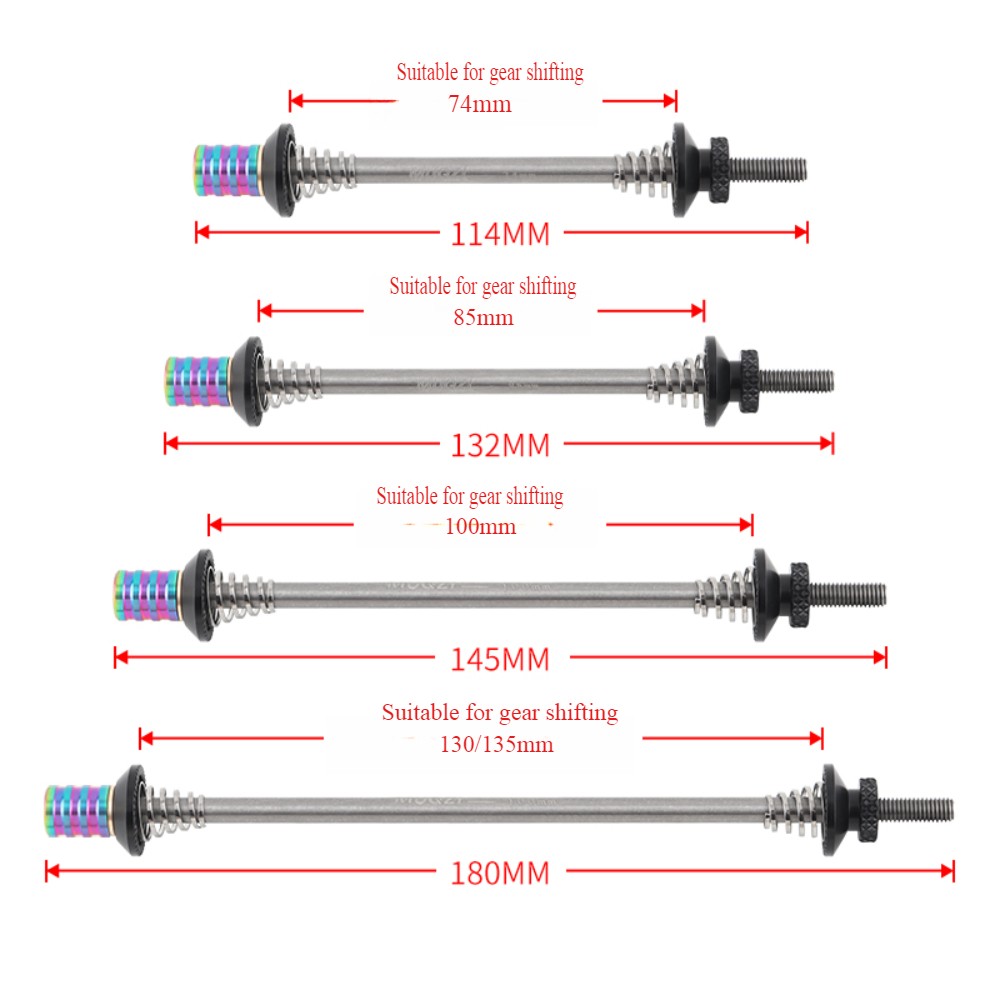 Titanium 18g/Pair-Super Light&Anti-Theft/Bolt on/QR/Quick Release skewers