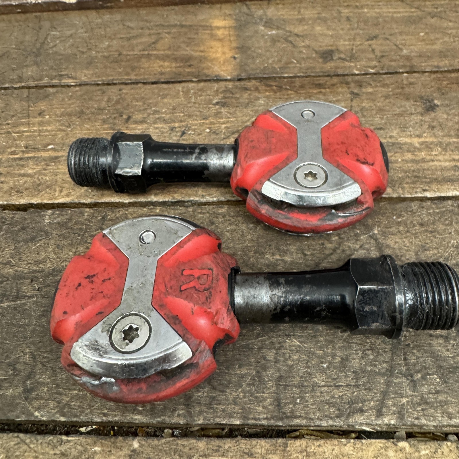 Speedplay Clipless Road Bike Pedals 9/16 Red OrangePair 220g Steel Lollipop