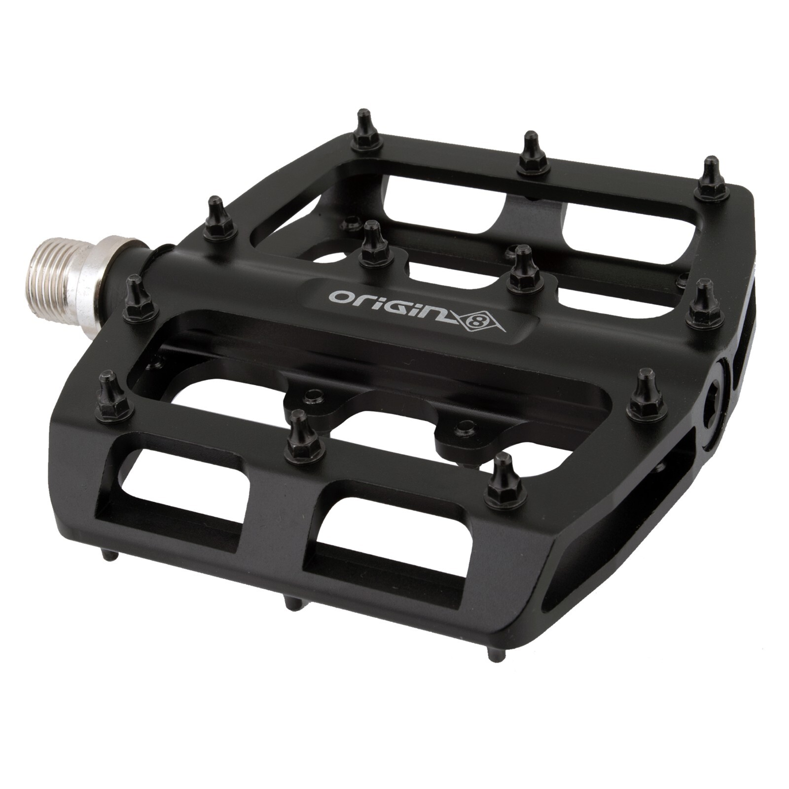 Origin8 Rascal CNC Machined Alloy Flat Platform Pedals Black 9/16 41988