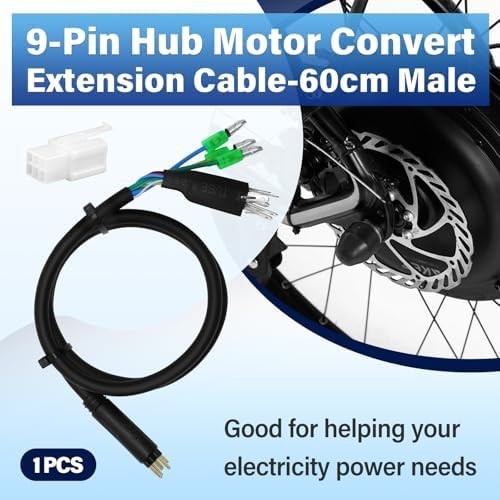 9 Pin Hub Motor Convert Extension Cable, Waterproof Connector 36V 48V 72V Electr