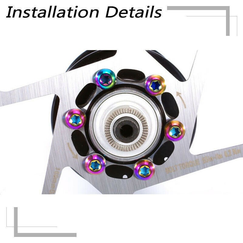 2PC Floating Disc Brake Rotor 160/180/203mm 6 Bolt MTB Bike Rotor BMX