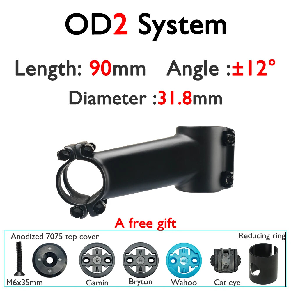 Road / Mountain Bike Carbon Stem 6° 12° 17° 60-120mm Fork Clamp Diameter 31.8mm