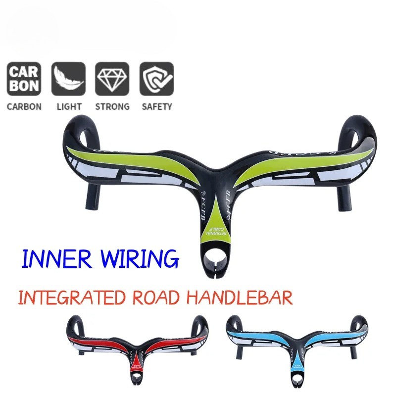 Carbon Road Bicycle Integrated Handlebar with Stem Reach 89mm Drop 130mm