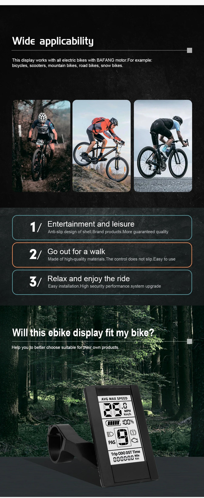 Intelligent LCD Display UART Protocol for Electric Bicycle Mid Hub Motor Kit