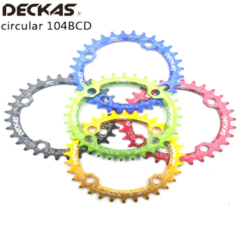 DECKAS 104BCD Narrow Wide Chainring 32T-38T MTB for Shimano M615 M785 M820