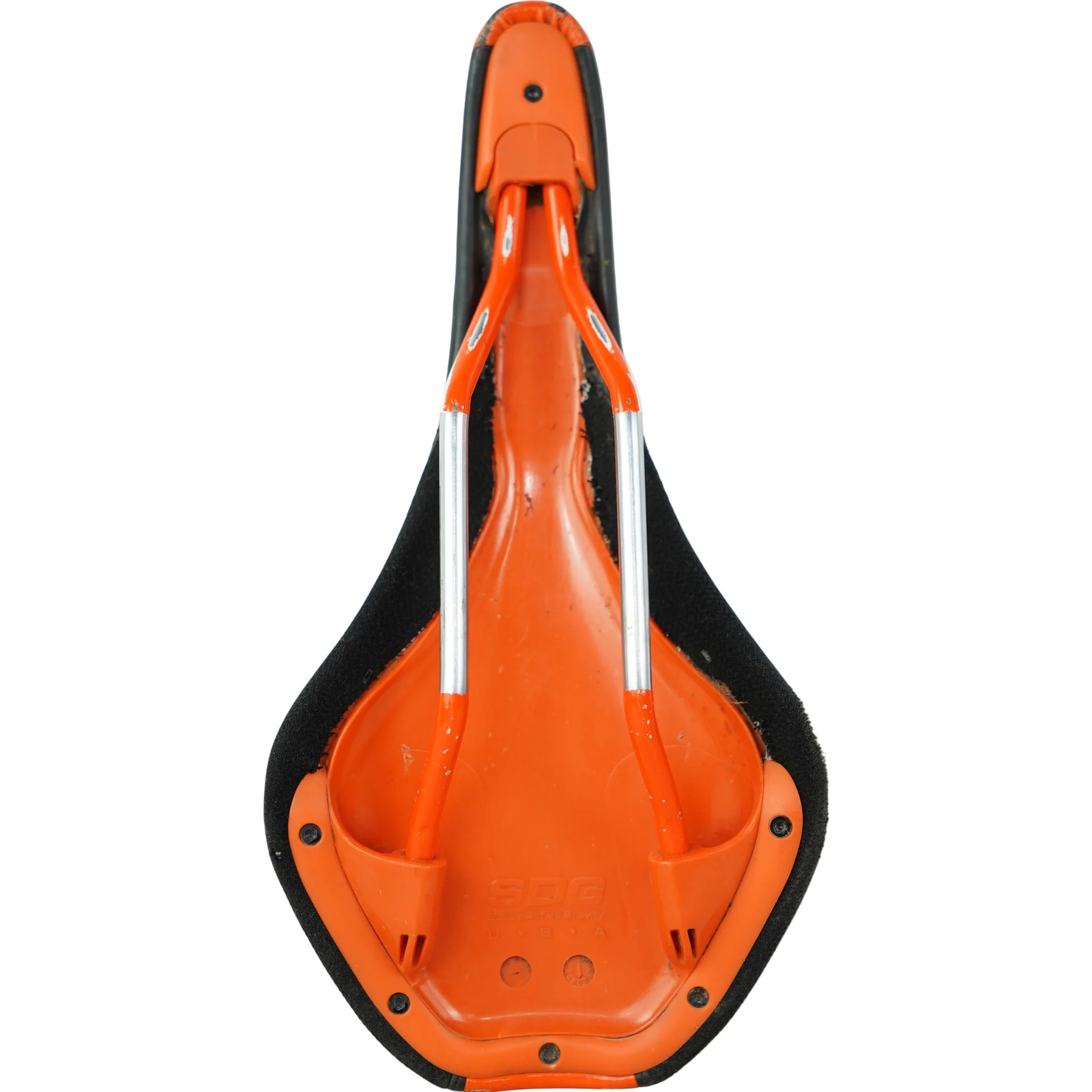 SDG Deity Black/Orange Mountain Bike Saddle – 135mm Wide