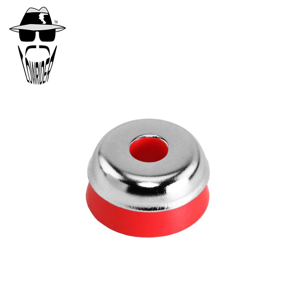 ORIGINAL LOWRIDER Chrome Springer Fork Head Ring & Red Rubber 32mm Universal.