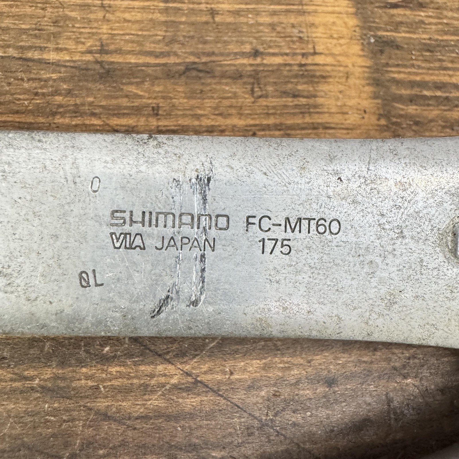 Vintage Shimano Deore FC-MT60 Crankset 175mm 110 BCD MTB Square Taper Arms Cafe