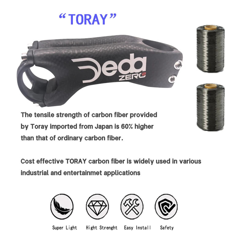 -17°/-10° Degree Mountain Road Bike Carbon Stem 60-120MM 28.6mm/31.8mm Stem Part