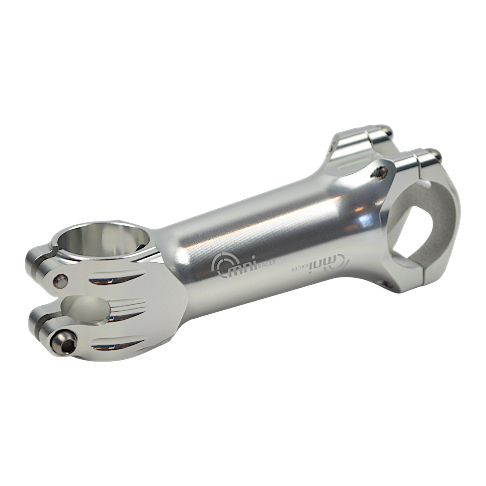 31.8x120mm OMNI Racer WORLDS LIGHTEST RACE-Lite Handlebar Stem & Ti Bolts SILVER