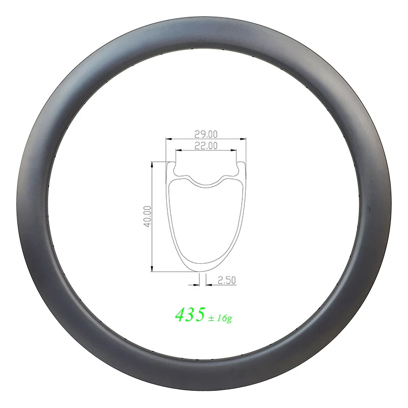 700c All Road Disc Carbon Rim Asymmetric Clincher Tubeless 29mm Wide 22mm Inner