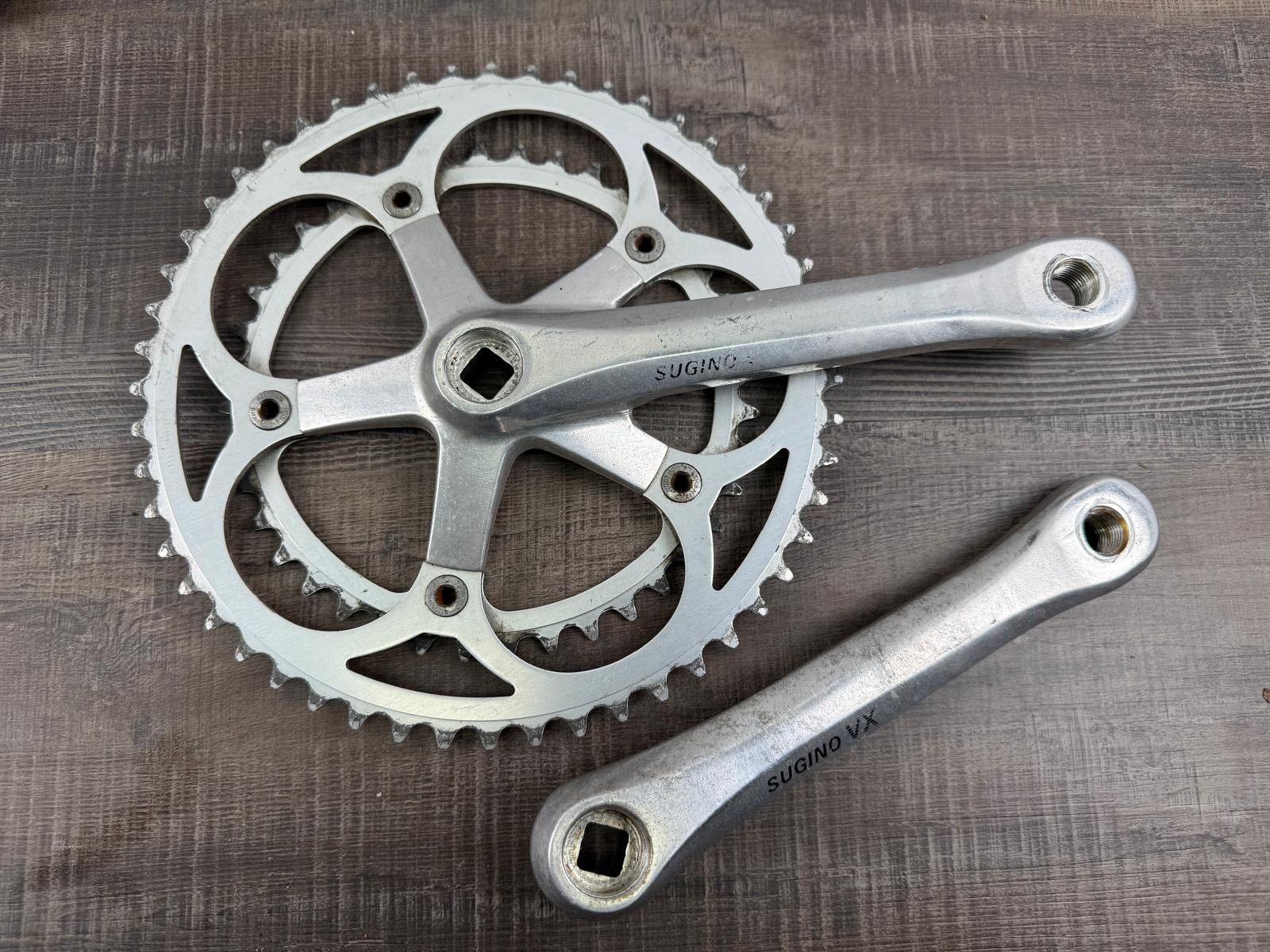 Vintage Sugino VX Square Taper Crankset 170mm 52/40t Road Bike