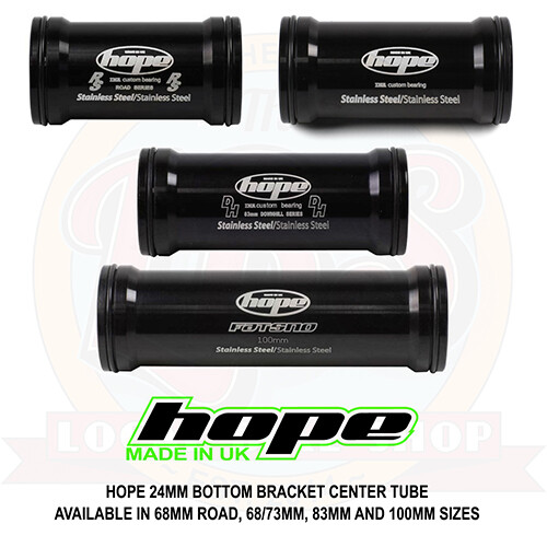 Hope 24mm BSA Bottom Bracket Stainless Steel Center Tube 68 73 83 100mm – New