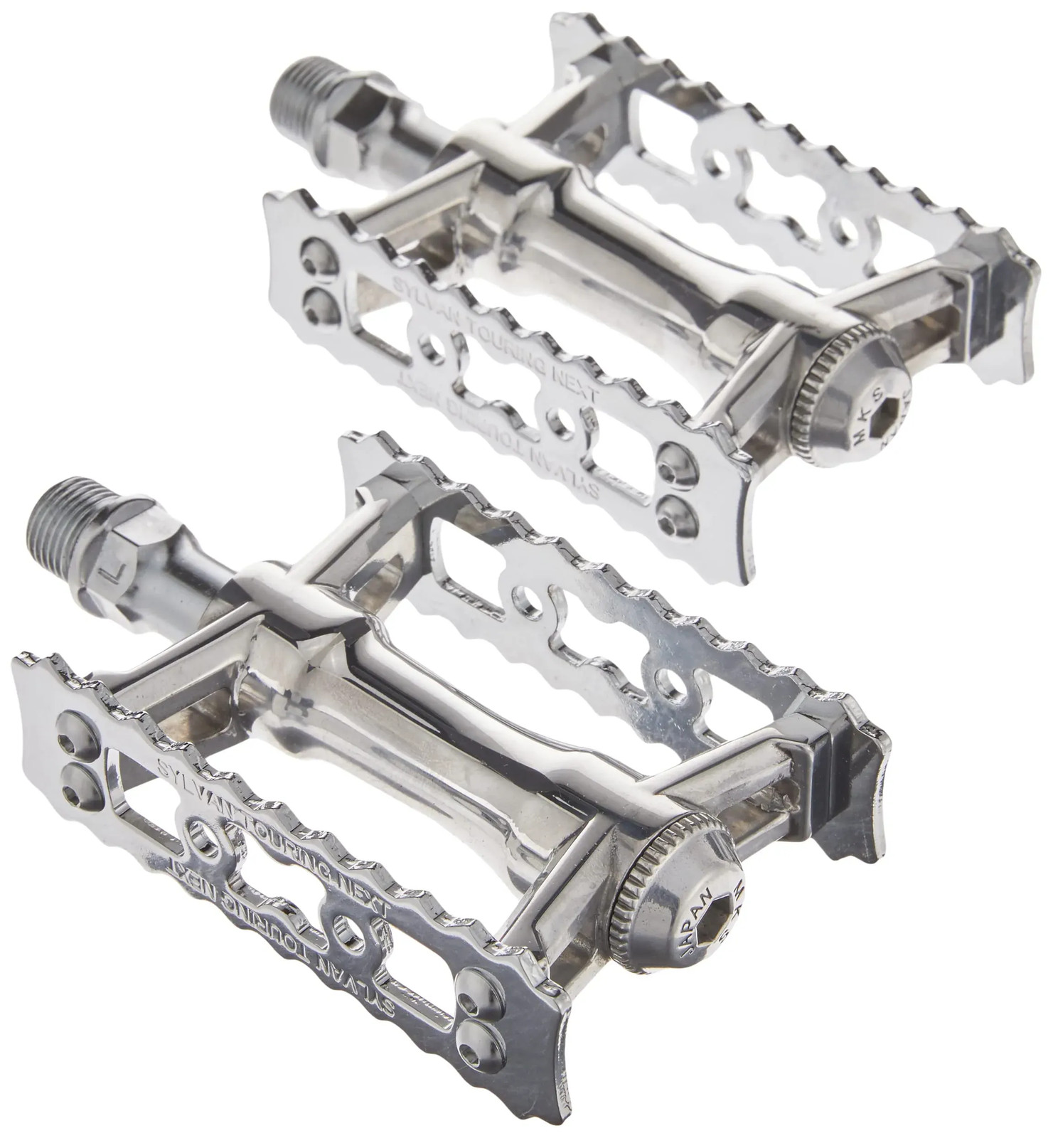 NEW MKS Sylvan Touring Next Pedals Silver 9/16 Aluminum Made in Japan