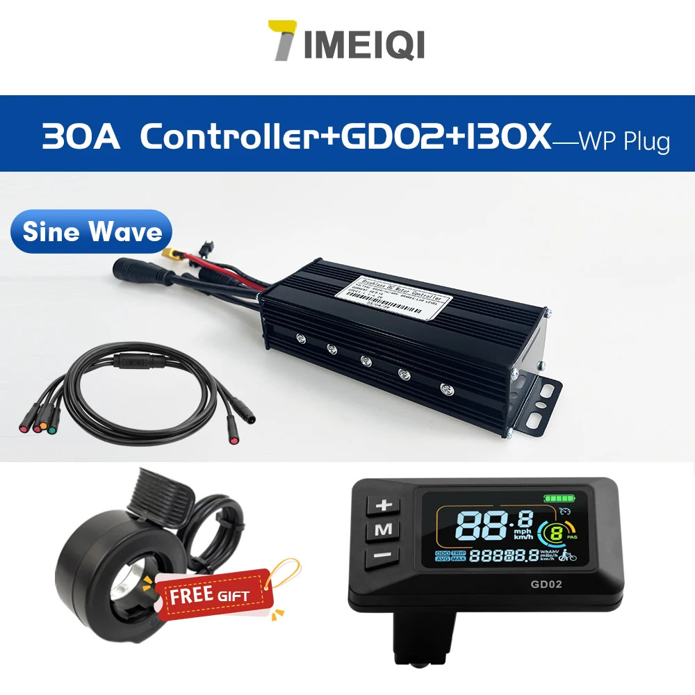 Ebike 3-mode Sine Wave Controller 17A/26A/30A/40A for 250W-3000W Brushless Motor