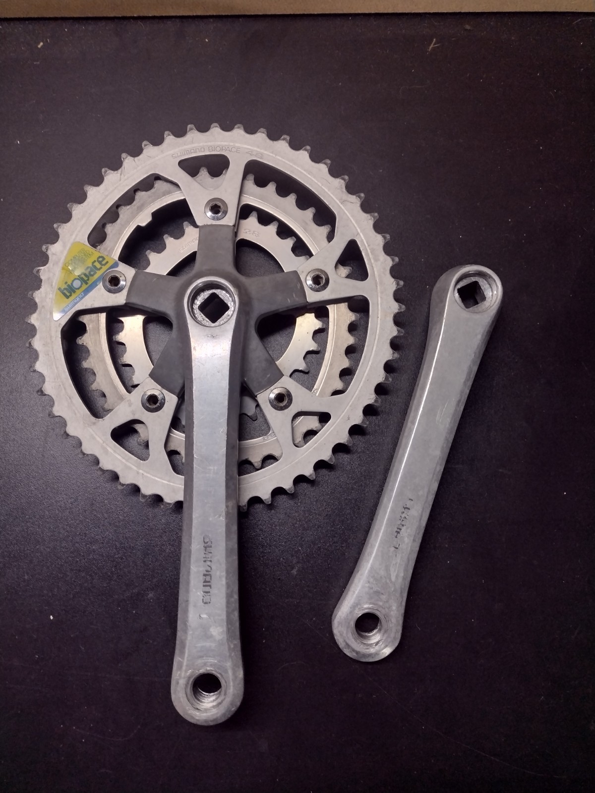 Shimano FC-B124 Biopace Triple Mountain Bike 175 Cranks Crankset Silver 110BCD