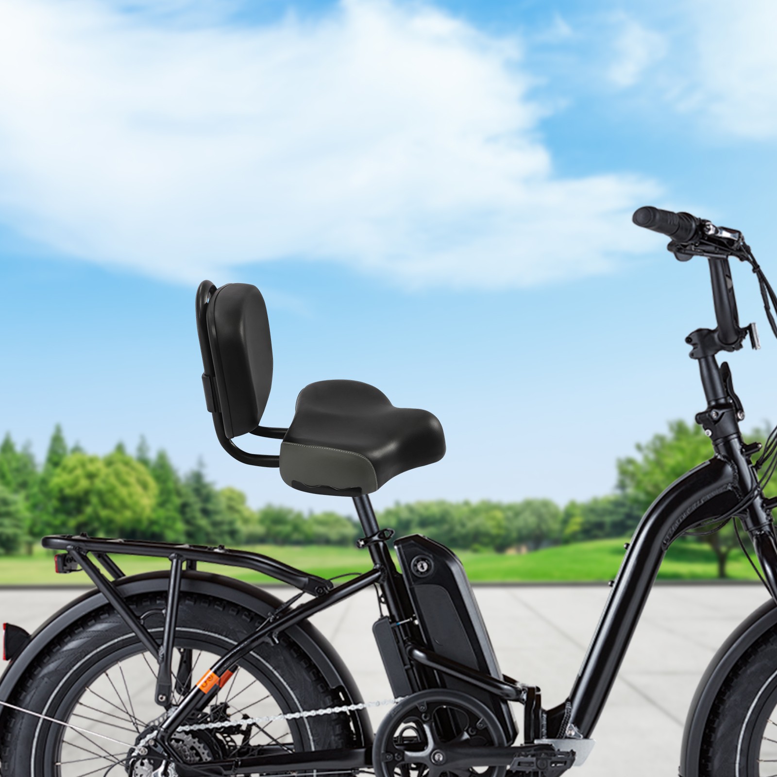 11.5″ x 9.5″ Oversize Comfort Saddle Seat Backrest Saddle Bike Seat W/Backrest