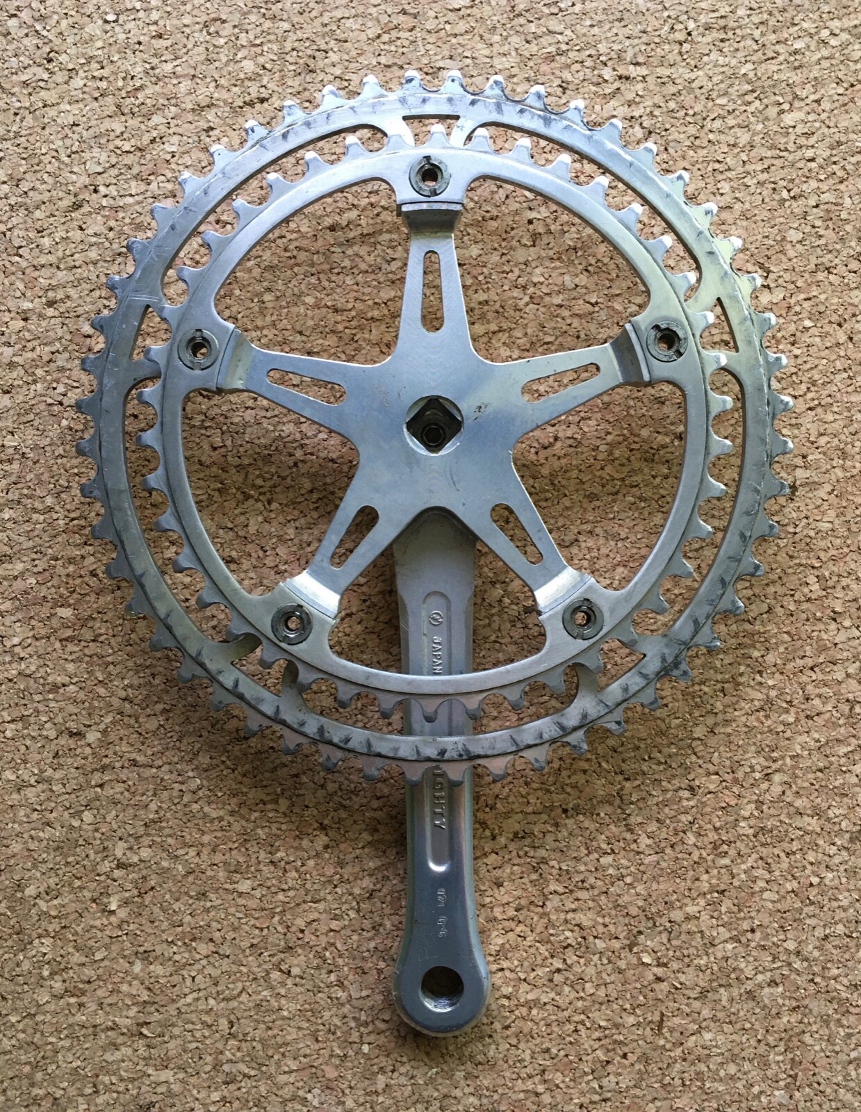 Sugino Mighty Road Bike Crankset 171mm – 52/42 Tooth – Made in Japan