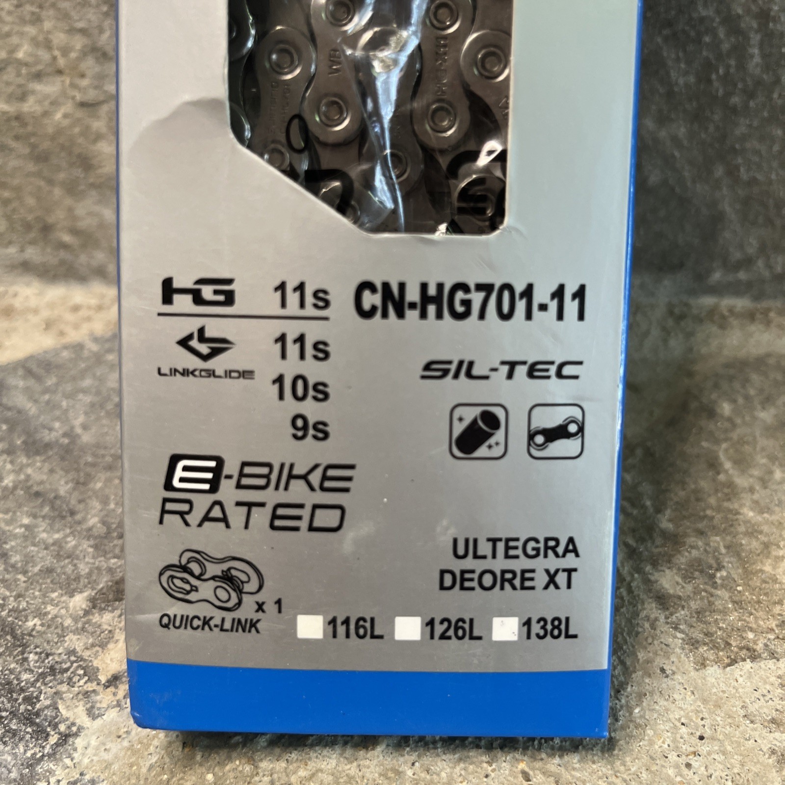 Shimano CN-HG701 Ultegra 6800 / XT M8000 chain, HG-X11 11-speed, 116L, SIL-TEC