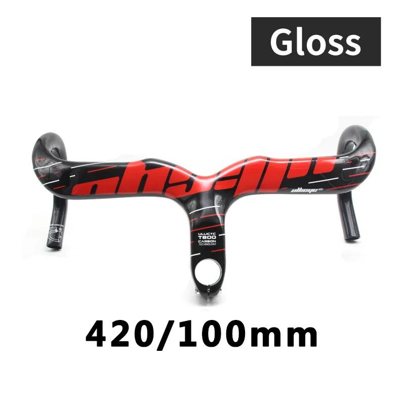 Full Carbon Fiber Road Bicycle Integrated Handlebar 28.6mm 400/420/440mm Width