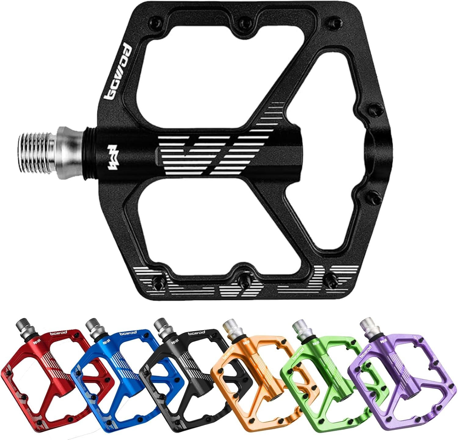Lightweight CNC Aluminum Alloy Flat MTB and Gravel Bike Pedals Set