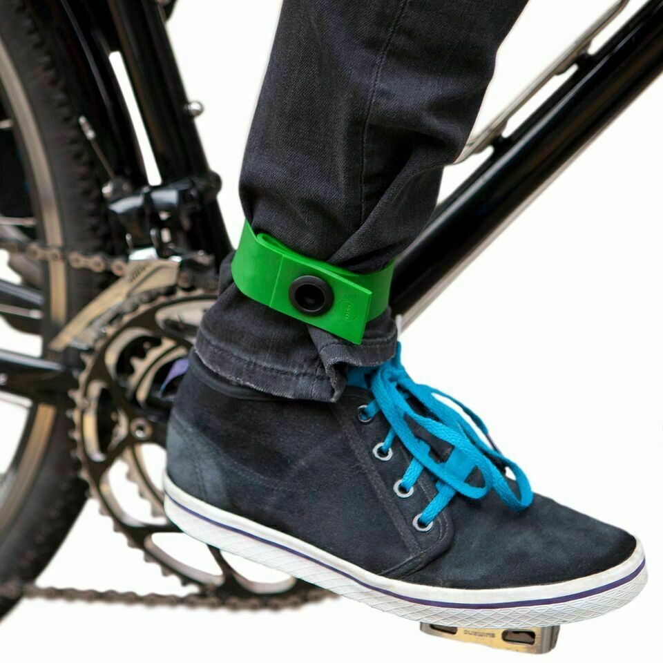 Cycloc Wrap Stylish Versatile Rubber Ankle / Bike Strap Multiple Colors 2-PK