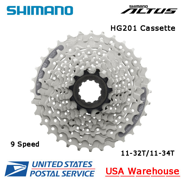 Shimano Altus M2000 CS-HG201 9 Speed 32T 34T Hyperglide Cassette Sprocket MTB