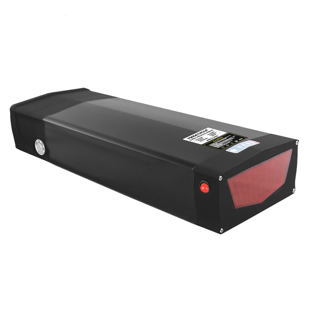 Rack Ebike Battery 36V 48V 52V 72V Battery for 0-3000W Motor with Tail Light