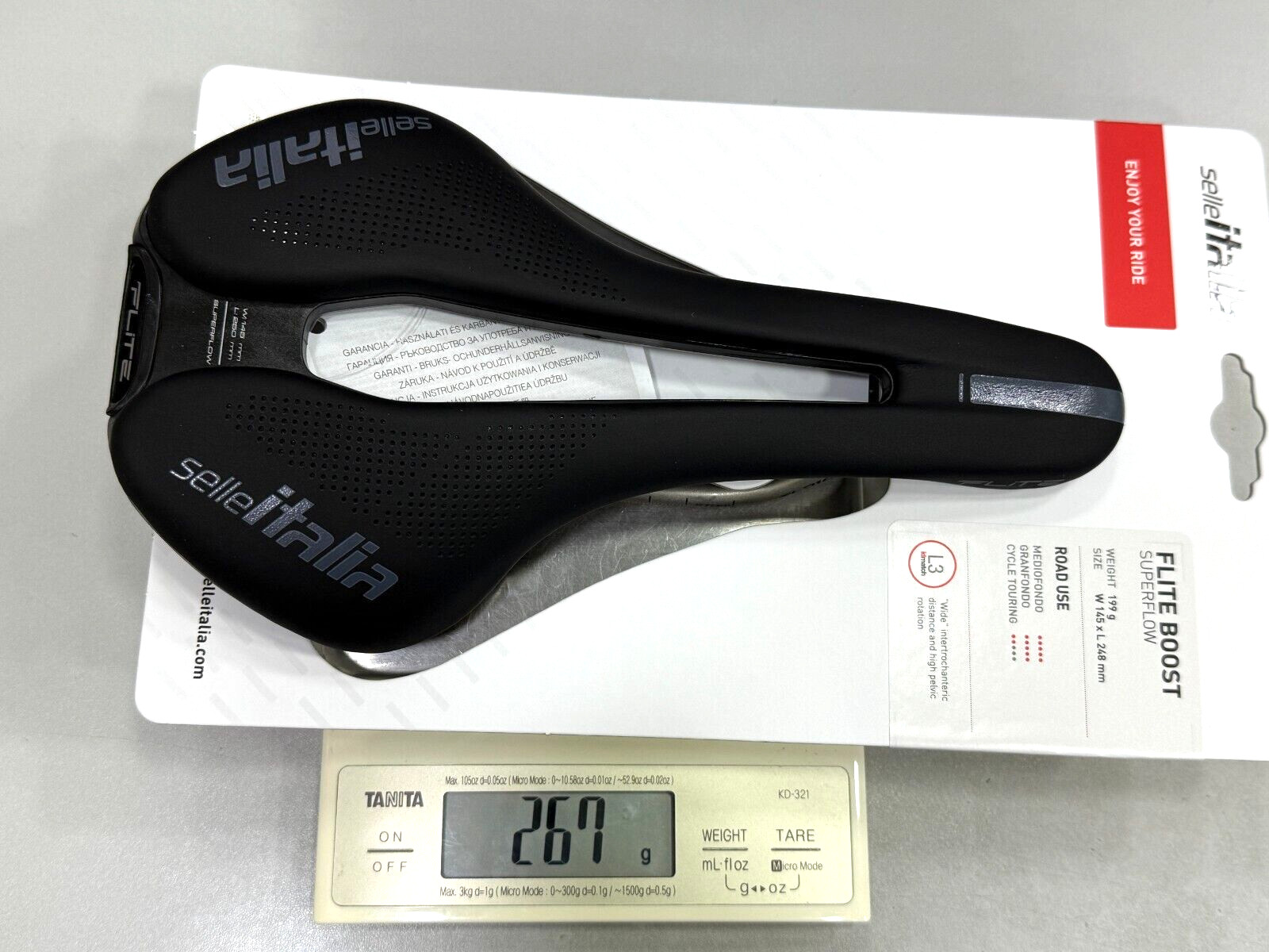 Selle Italia Flite Boost Superflow L3(145x248mm) Ti316 Rail Saddle (Black)