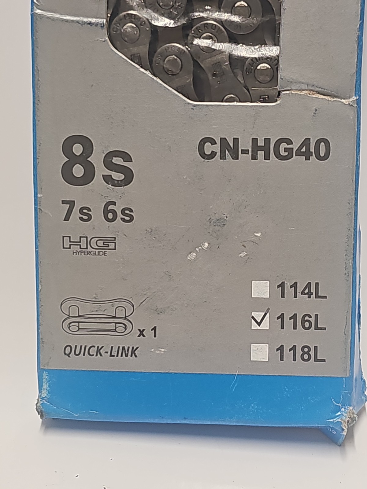 Shimano CN-HG40 6/7/8 Speed Chain 116 Links 7.3mm Grey Bicycle Chain New