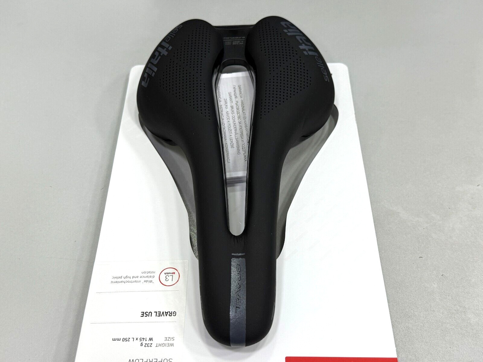 Selle Italia Flite Boost Gravel Ti316 Superflow L3(145x250mm) Saddle Black