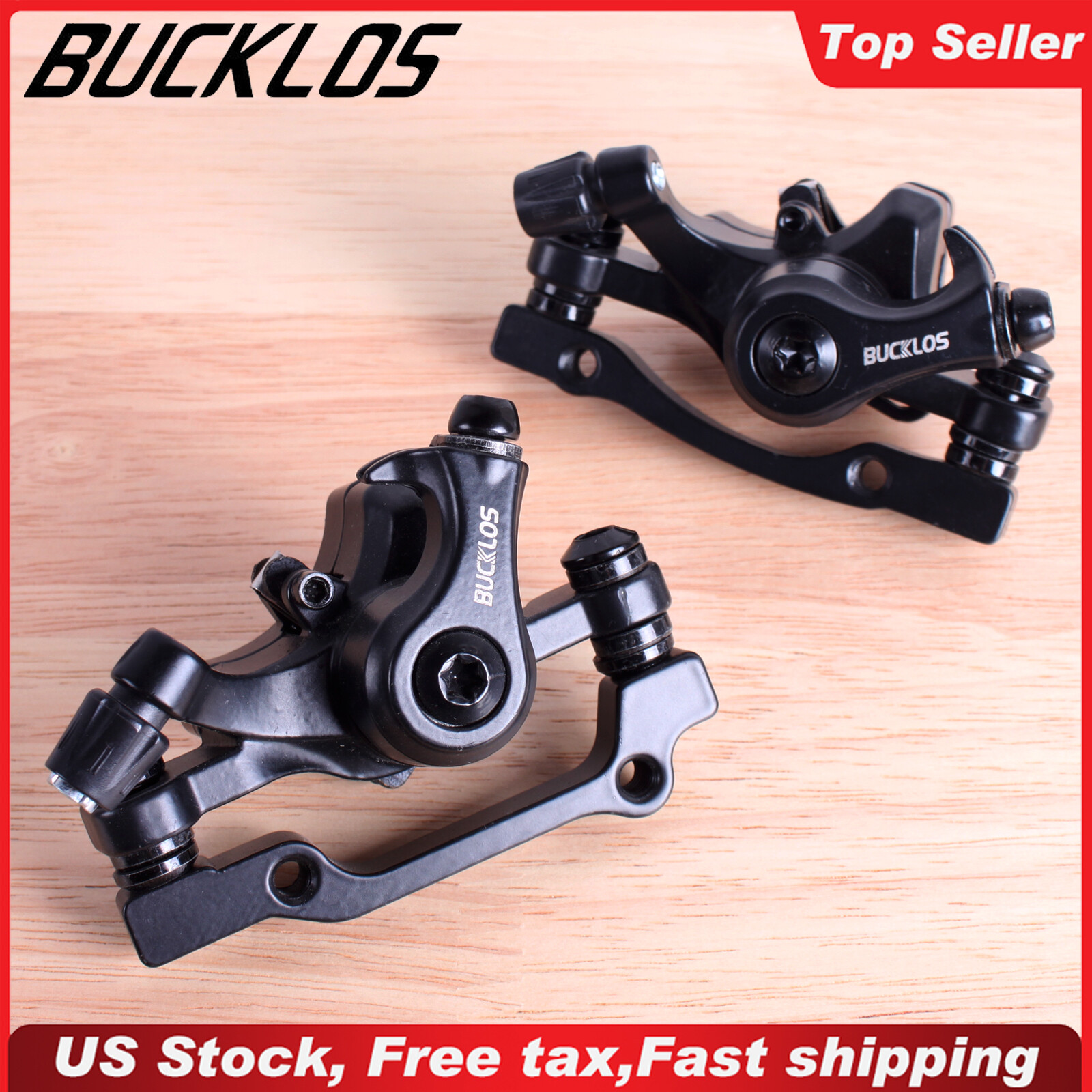 BUCKLOS Mechanical Linaer Pull Disc Brake Caliper Mountain Bike Front Rear 160mm