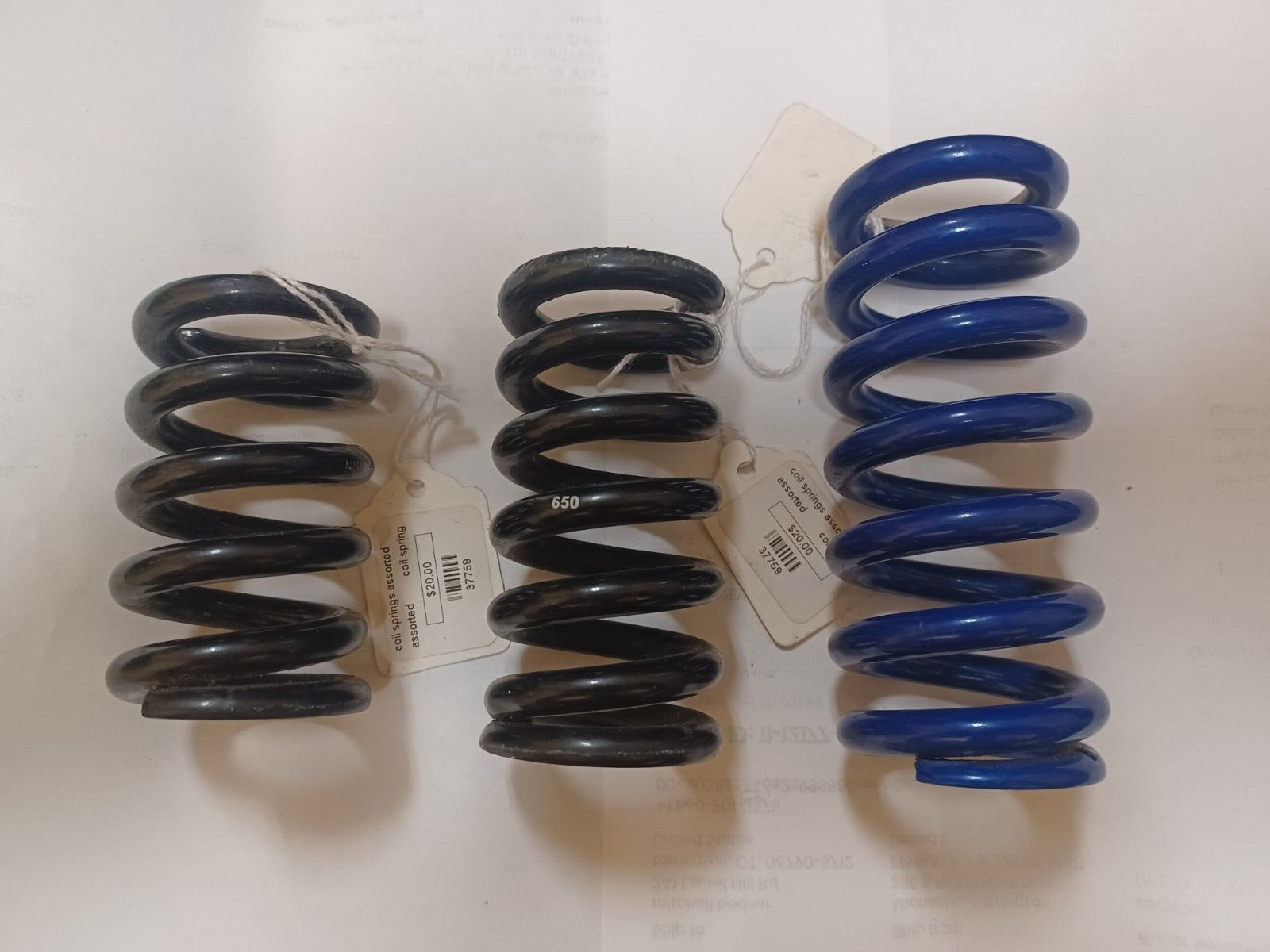 GROUP OF 3 OLD SCHOOL MTB COIL SPRINGS SEE DESCRIPTION FOR SIZES