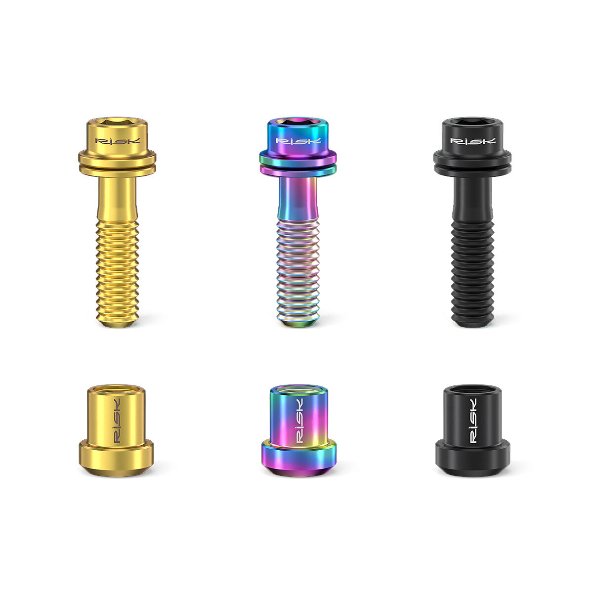 RISK Bicycle Carbon Stem Bolts M5x18mm M5x20mm Titanium Fastener Screw with Nut