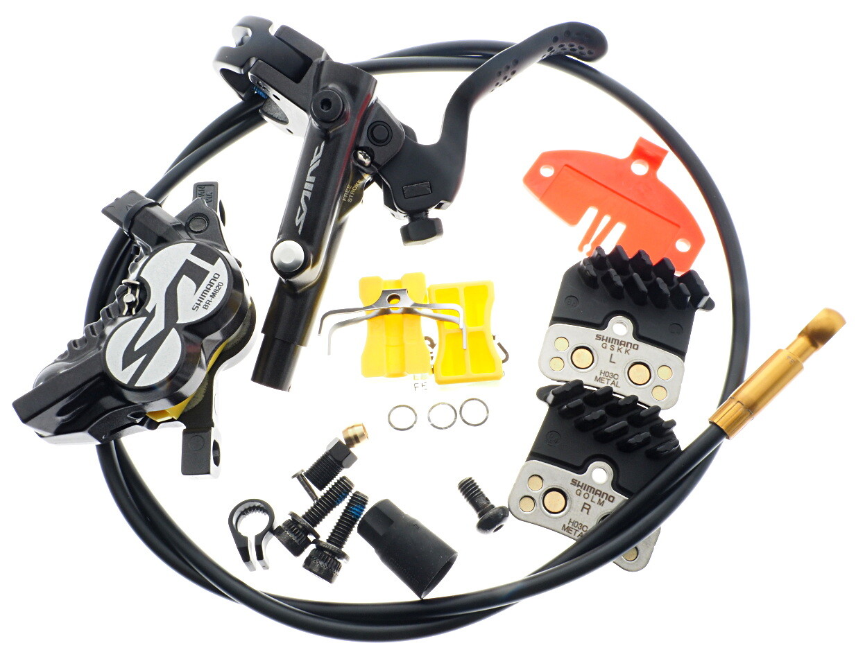 Shimano SAINT BL-M820-B BR-M820 4 Piston Brake Set w/Metal Pads Front&Rear READ