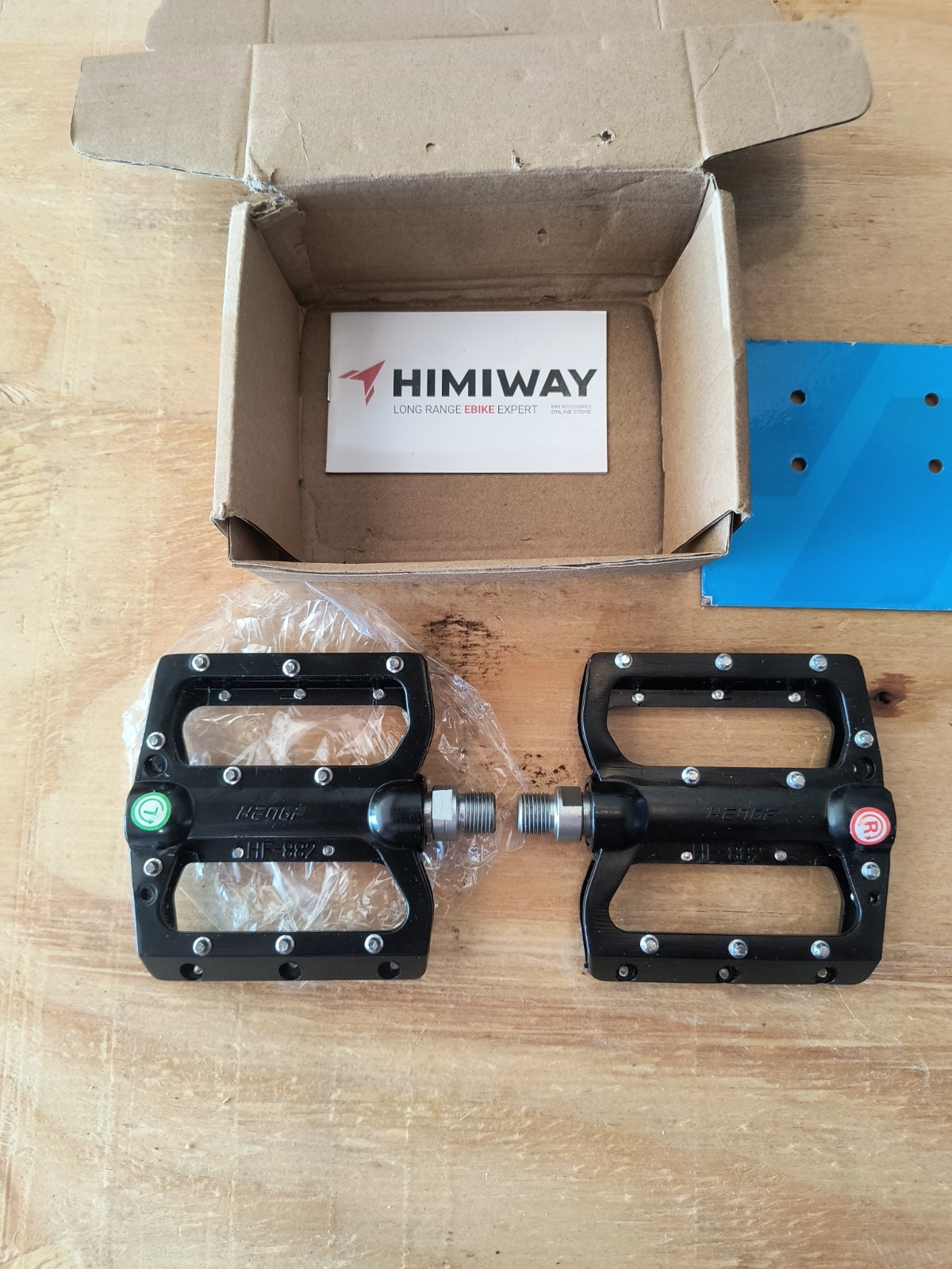 Open Box Himiway Bike Pedals 9/16″ Black With Stub Grips For Urban Commute Bike